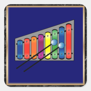 Sticker Carré Design Xylophone