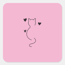 dessin de chaton mignon avec un fond de couleur ro