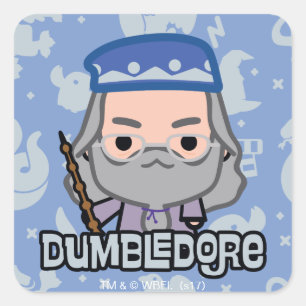 Sticker Carré Dessin de personnage de dessin animé de Dumbledore