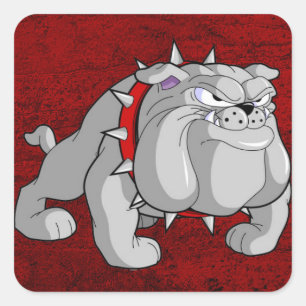 STICKER CARRÉ DESSIN GRAS BULLDOG