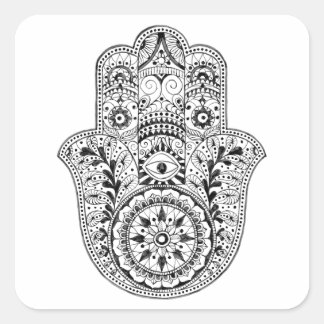 Sticker Carré Dessous de verre Hamsa