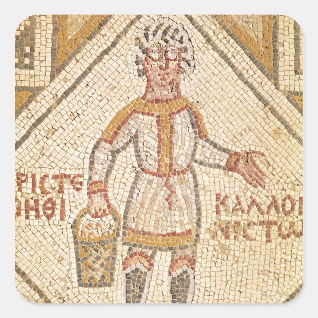 Sticker Carré Détail de chaussée d'un constructeur (Devant)