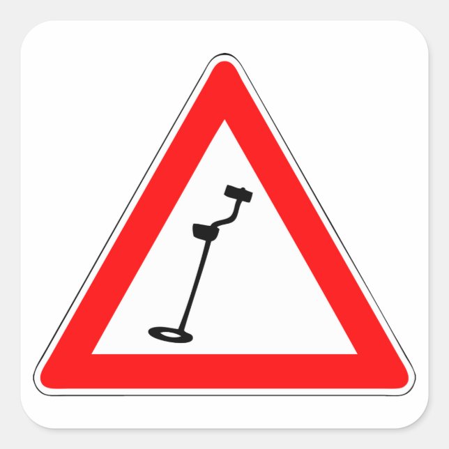 Sticker Carré Detectorist (Devant)