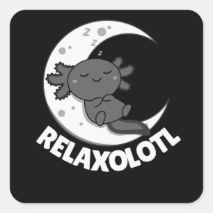 Sticker Carré Détente Axolotl Amateurs, Beaux Animaux Détente