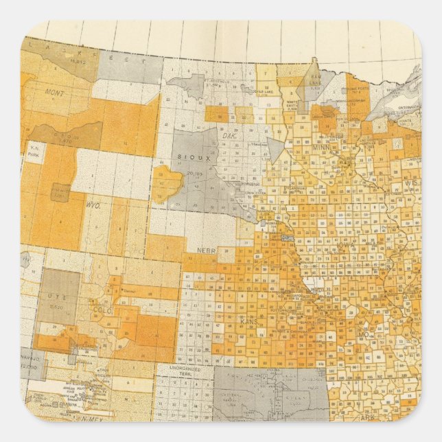 Sticker Carré dette des pays par habitant (Devant)