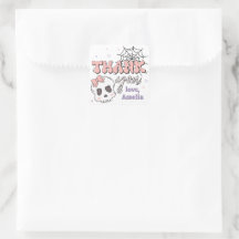 Deux Éffrayant rose pâle Halloween Anniversaire Me