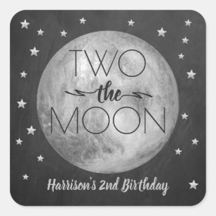 Sticker Carré Deux Lune 2e Anniversaire