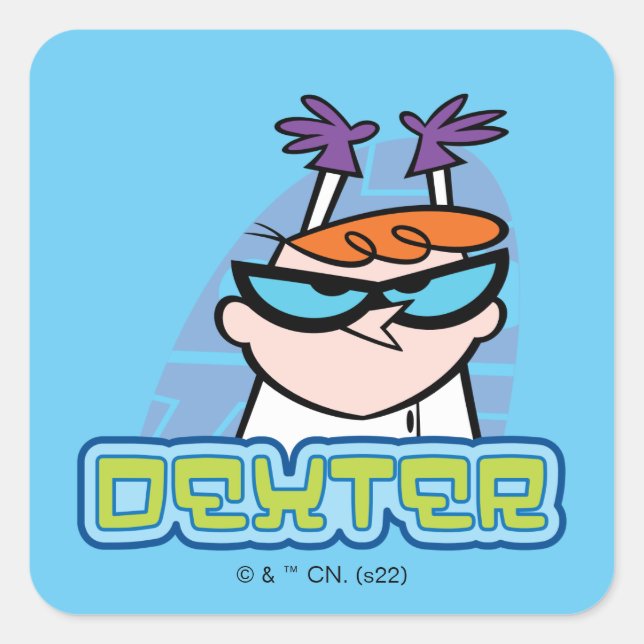 Sticker Carré Dexter Character Name Graphic (Devant)