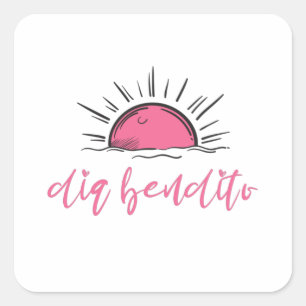 Sticker Carré Dia Bendito Ont Une Bonne Journée