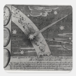 Sticker Carré Diagramme astrologique de la comète