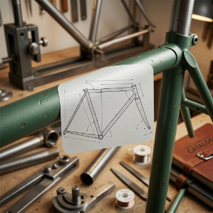 Sticker Carré Diagramme de géométrie de cadre de bicyclette