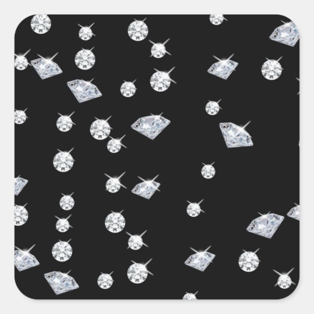 Sticker Carré Diamants étincelants (Devant)