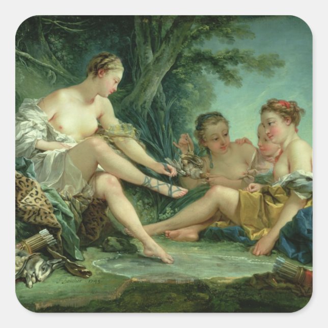 Sticker Carré Diana après la chasse, 1745 (Devant)