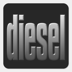 Sticker Carré DIESEL. hardcore, force. robuste. musculaire.Sq.