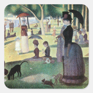 Sticker Carré Dimanche après-midi, Island La Grande Jatte par Se