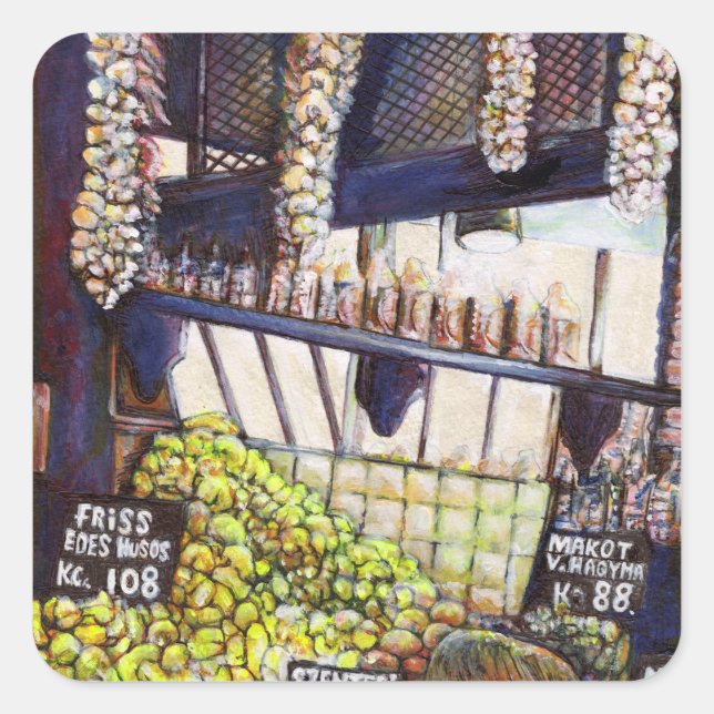 Sticker Carré Dimensions de curiosité (Devant)