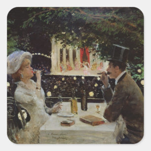 Sticker Carré Dîner aux Ambassadeurs, c.1882
