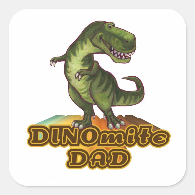 Sticker Carré Dinomite Papa (Devant)