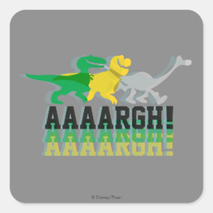 Sticker Carré Dinos dit "AAAARGH"
