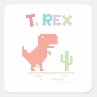 Sticker Carré Dinosaure