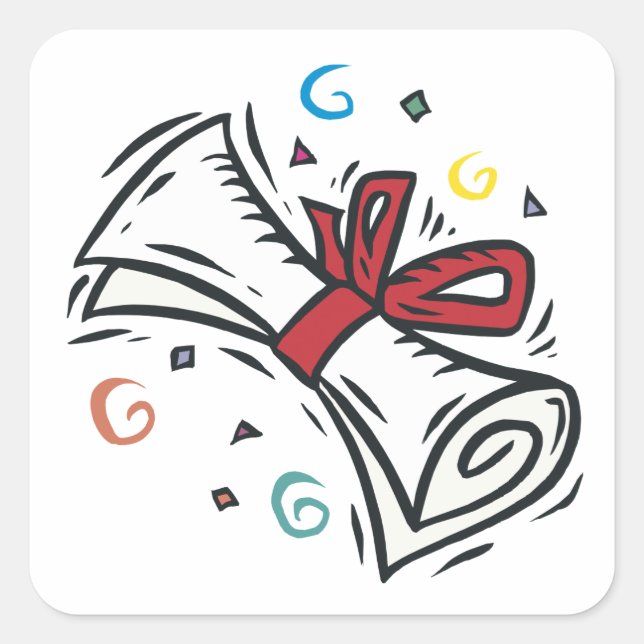 Sticker Carré Diplôme (Devant)