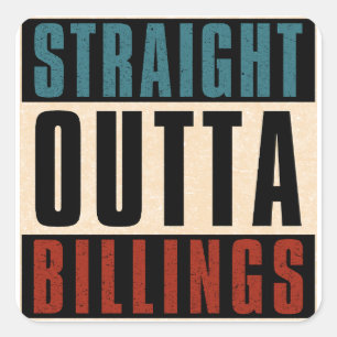 Sticker Carré Directement de Billings Montana MT