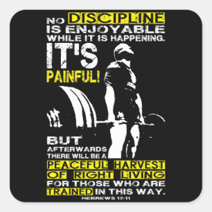 Sticker Carré DISCIPLINE - Motivation de l'entraînement de levag