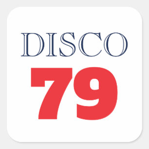 Sticker Carré Disco 79 Musique Divertissement Pop Art Rétro