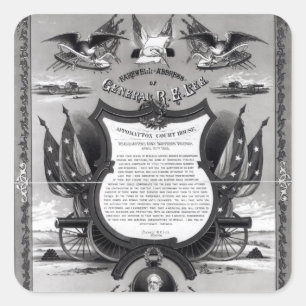 Sticker Carré Discours d'adieu du général Robert E. Lee