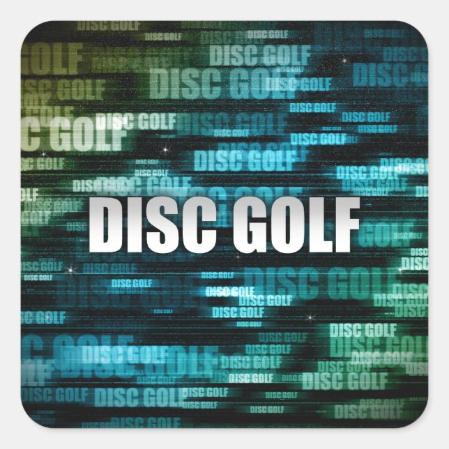 Sticker Carré Disk Golf (Devant)