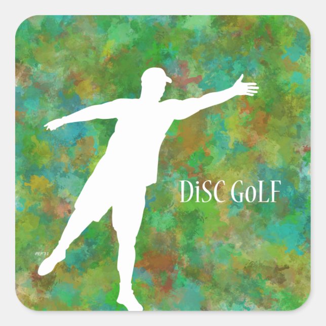 Sticker Carré Disk Golf (Devant)