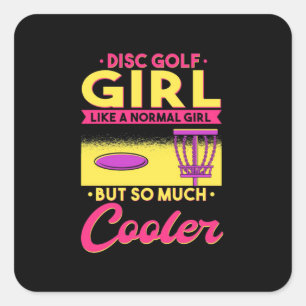 Sticker Carré Disk Golf est Cool