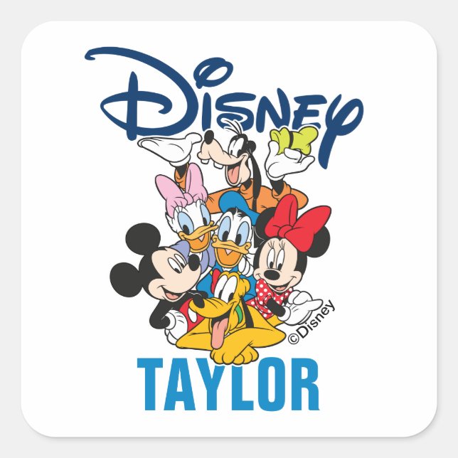 Sticker Carré Disney | Mickey & Friends - Vacances en famille (Devant)
