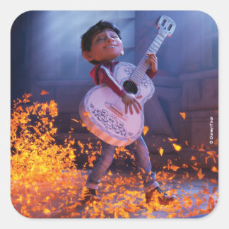 Sticker Carré Disney Pixar Coco | Miguel - Véritable Musicien