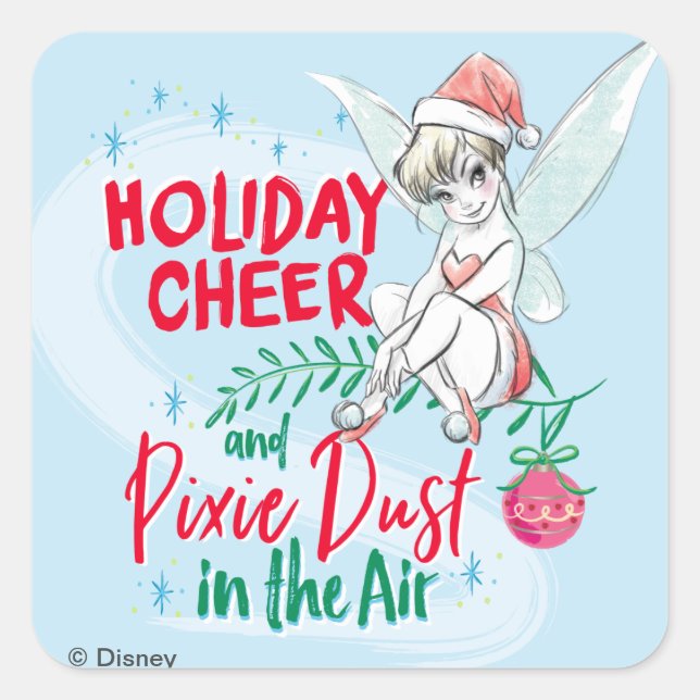 Sticker Carré Disney | Tinker Bell | Citation à la fête (Devant)