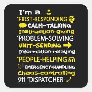 Sticker Carré Dispensatcher d'Emergency