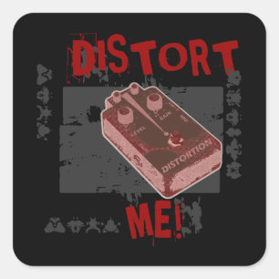 Sticker Carré Distorrez-Moi ! Distorsion Pédale
