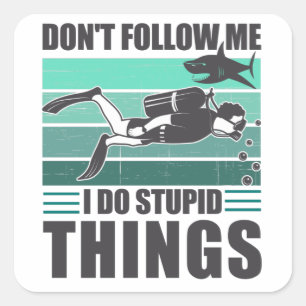 Sticker Carré Diver de Don't Follow Me I