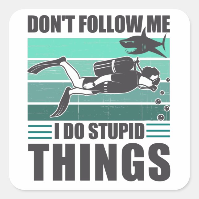 Sticker Carré Diver de Don't Follow Me I (Devant)