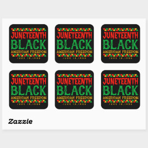 Sticker Carré Dix-neuvième liberté noire américaine