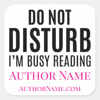 Sticker Carré Do Not Disturb I'm Reading