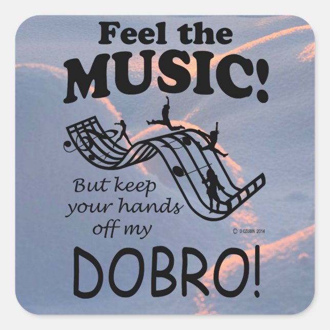 Sticker Carré Dobro Sentez L'Autocollant Carré De Musique (Devant)