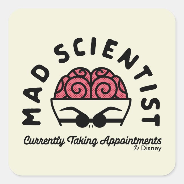 Sticker Carré Docteur Finklestein - Scientifique Mad (Devant)