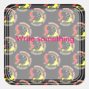 Sticker Carré Doggen Schwarz