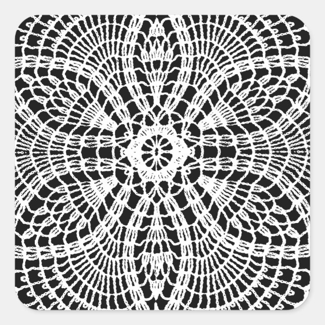 Sticker Carré Doily Art (Devant)