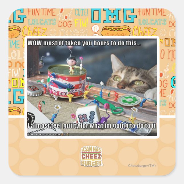 Sticker Carré Doit prendre des heures (Devant)