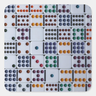 Sticker Carré Dominos Numéros Jeu