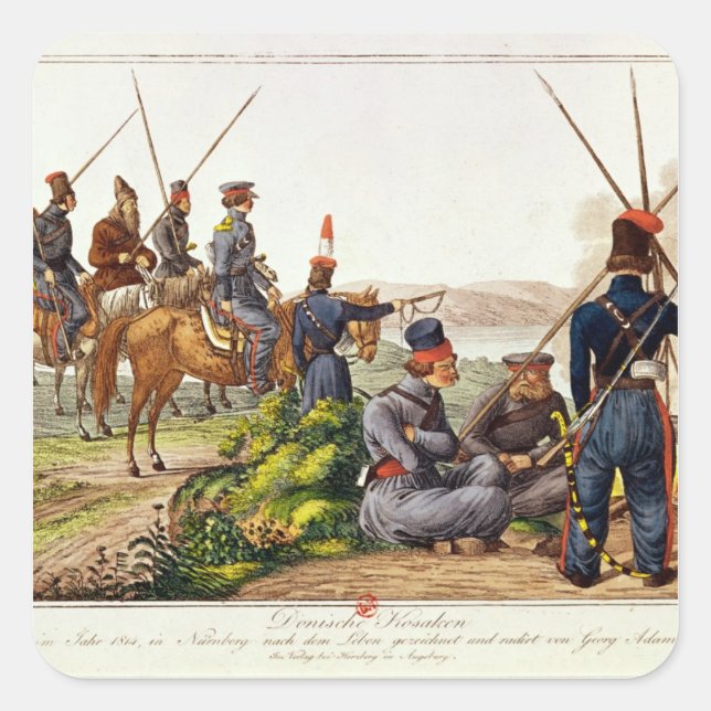 Sticker Carré Don Cossacks en 1814 (Devant)