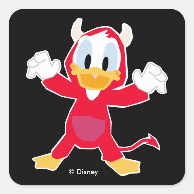 Sticker Carré Donald Duck au diable (Devant)