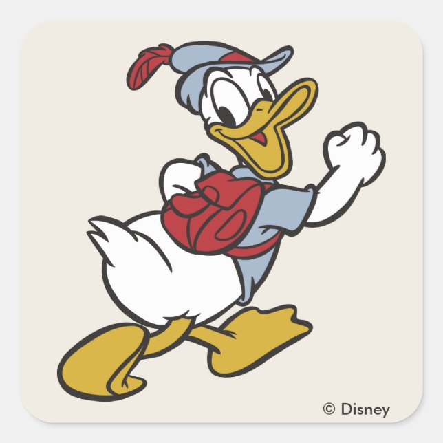 Sticker Carré Donald Duck| Donald extérieur (Devant)